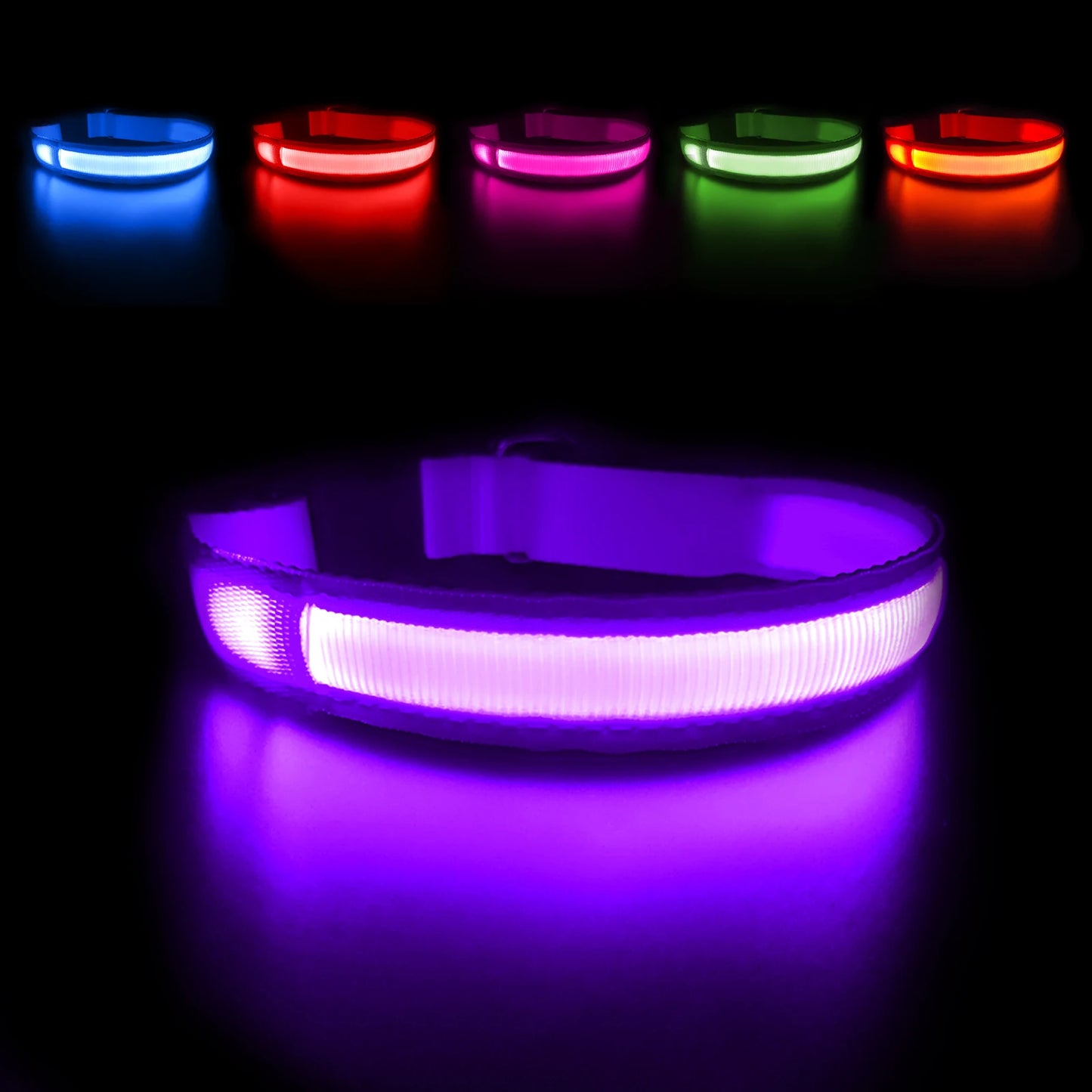 Rechargeable LED Dog Collar | Night Visibility & Safety for Pets
