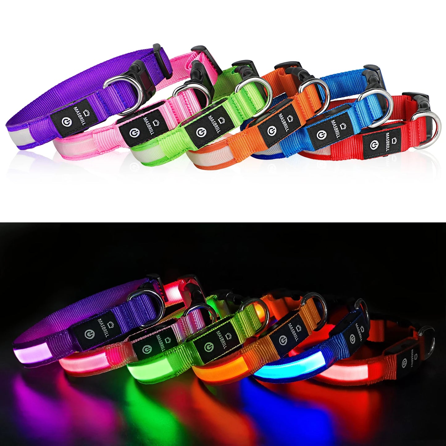 Rechargeable LED Dog Collar | Night Visibility & Safety for Pets