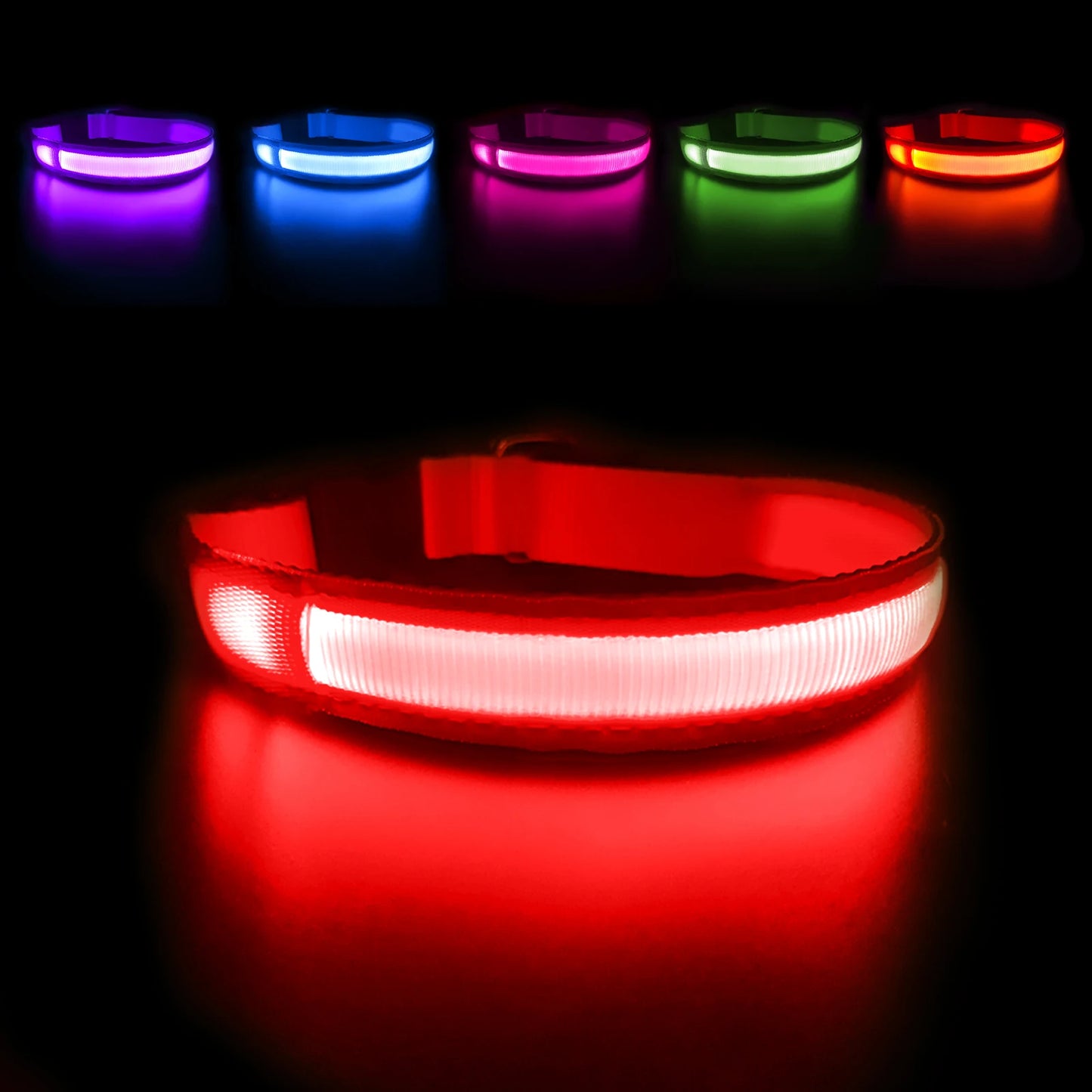Rechargeable LED Dog Collar | Night Visibility & Safety for Pets