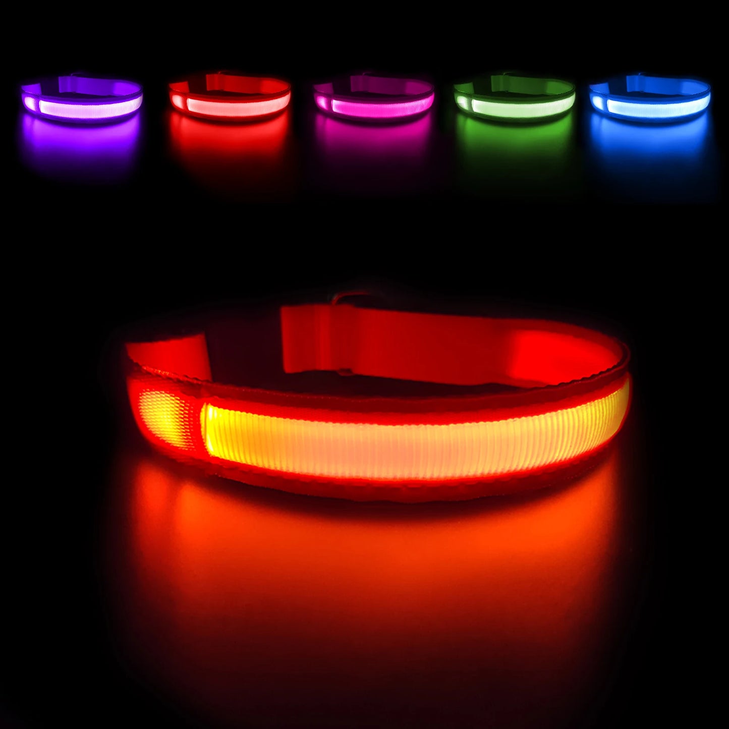 Rechargeable LED Dog Collar | Night Visibility & Safety for Pets