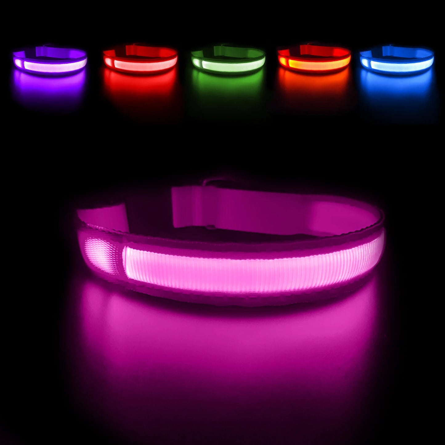 Rechargeable LED Dog Collar | Night Visibility & Safety for Pets