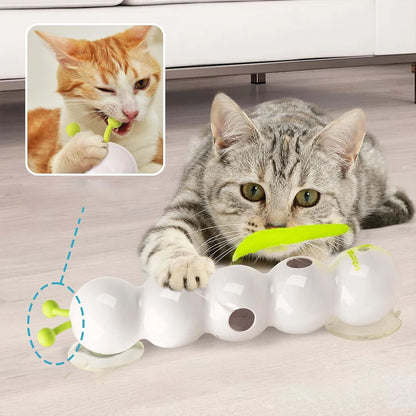 Caterpillar Teasing Cat Toy Motion Activated Kitten Toy Rechargeable Automatic Cat Toy with Tail for Indoor Cats Toy Ball