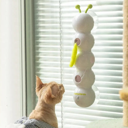 Caterpillar Teasing Cat Toy Motion Activated Kitten Toy Rechargeable Automatic Cat Toy with Tail for Indoor Cats Toy Ball