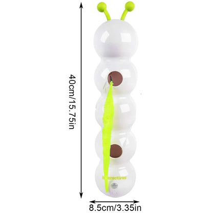 Caterpillar Teasing Cat Toy Motion Activated Kitten Toy Rechargeable Automatic Cat Toy with Tail for Indoor Cats Toy Ball