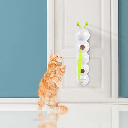 Caterpillar Teasing Cat Toy Motion Activated Kitten Toy Rechargeable Automatic Cat Toy with Tail for Indoor Cats Toy Ball