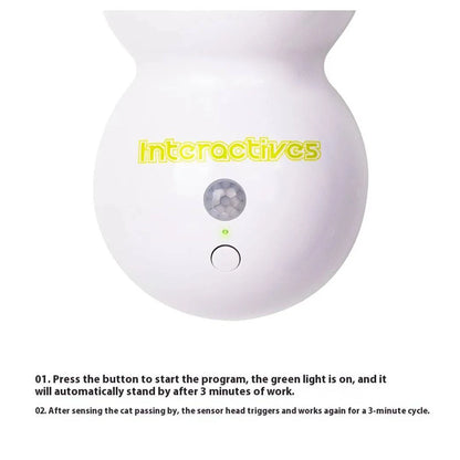 Caterpillar Teasing Cat Toy Motion Activated Kitten Toy Rechargeable Automatic Cat Toy with Tail for Indoor Cats Toy Ball