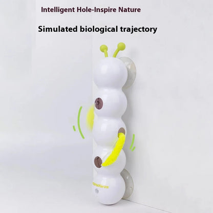 Caterpillar Teasing Cat Toy Motion Activated Kitten Toy Rechargeable Automatic Cat Toy with Tail for Indoor Cats Toy Ball