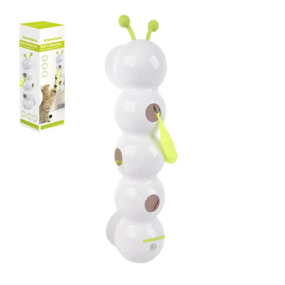 Caterpillar Teasing Cat Toy Motion Activated Kitten Toy Rechargeable Automatic Cat Toy with Tail for Indoor Cats Toy Ball