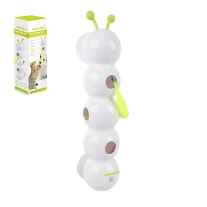 Caterpillar Teasing Cat Toy Motion Activated Kitten Toy Rechargeable Automatic Cat Toy with Tail for Indoor Cats Toy Ball